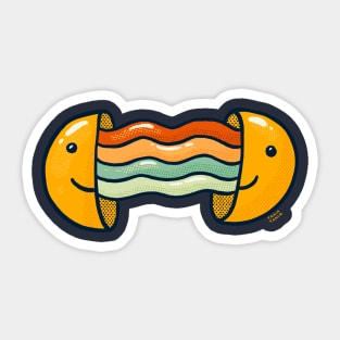 Wavy Rainbow Smiley Sticker